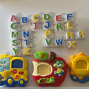 Leap Frog Kids' Magnetic Alphabet Set with Red Apple Phonics Toy - Multicolor